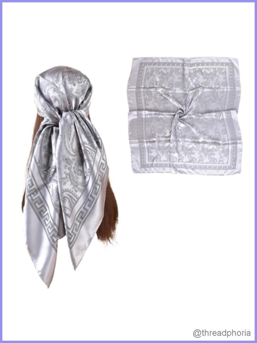 Women's 100% Polyester Satin Silk Scarf 35x35 Square Head Neck Wrap